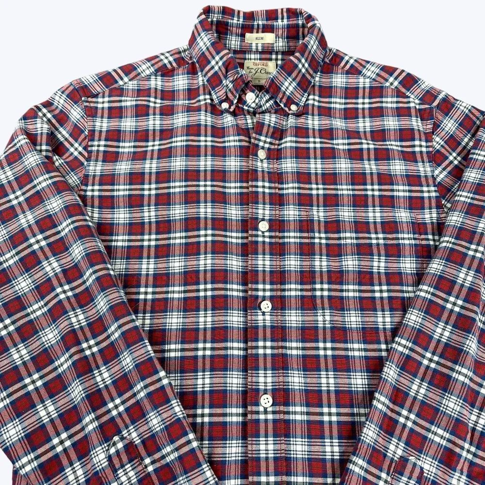 J. Crew Men's Plaid Shirt Size Small Long Sleeve Button Front Excellent conditio